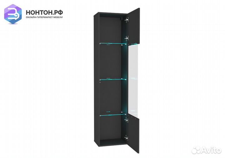 Шкаф навесной Point тип-42 черный глянец / черный