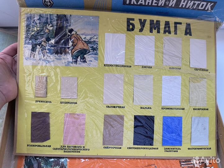 Коллекция промышленных образцов тканей и ниток