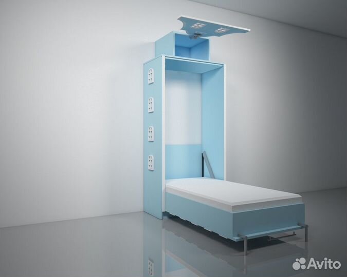 Подъемная откидная шкаф кровать домик детская Б-12