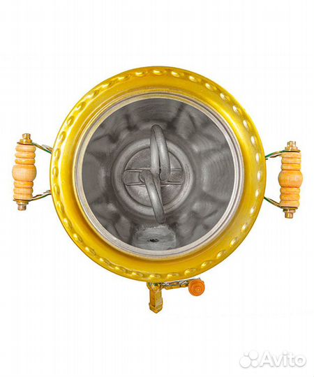 Самовар «Ромашки в бирюзе» электрический формой же