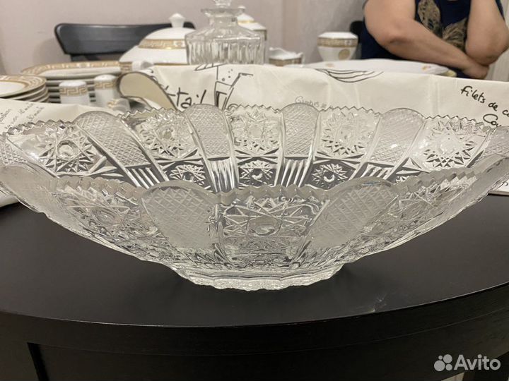 Ваза хрустальная для фруктов