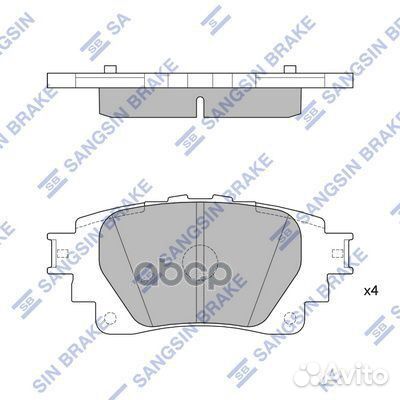 Колодки задние toyota corolla 19- SP4341 Sangsin