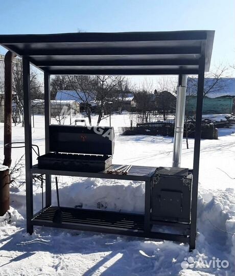 Мангал с крышей