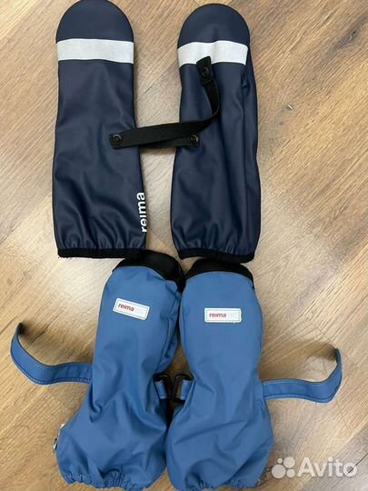 Шапка-шлем, варежки-краги Reima и перчатки h&m