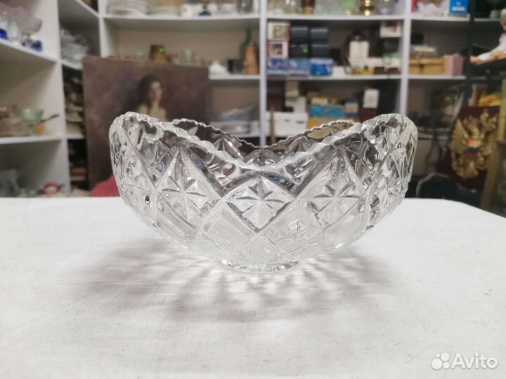Салатница хрустальная СССР (Ч)
