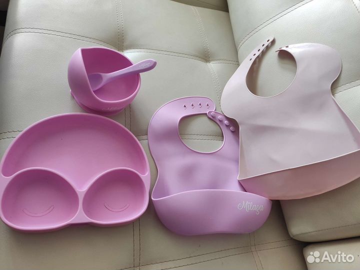 Набор детской силиконовой посуды