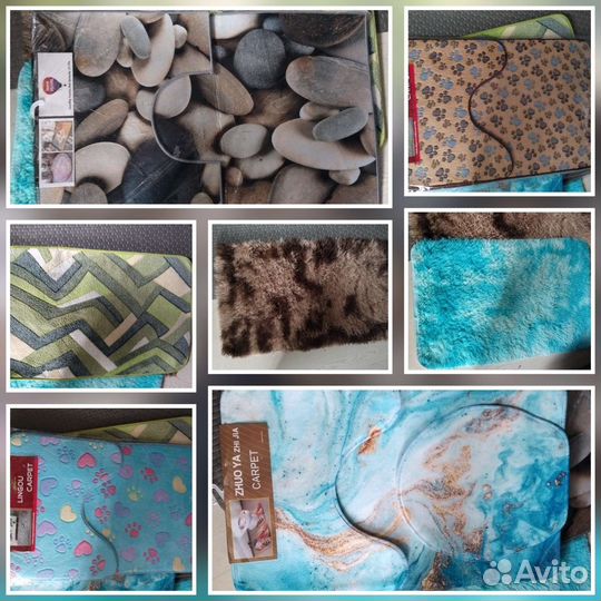 Коврик для ванной и туалета разные варианты