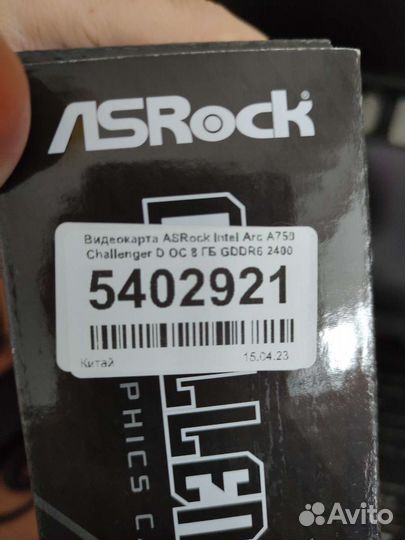Intel Arc a750 в исполнении Asrock challenger OC