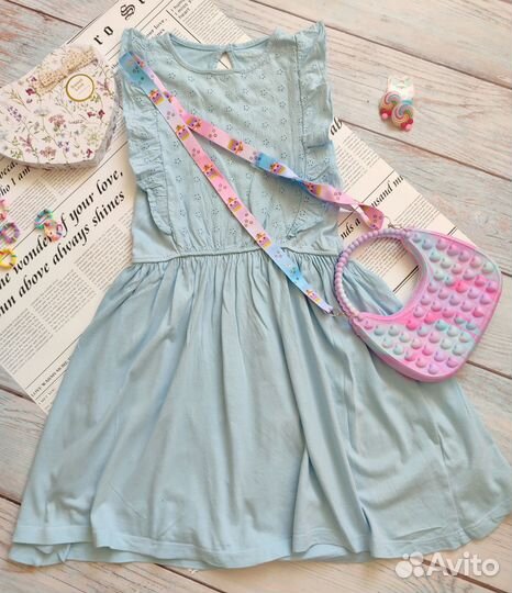 Пакет летних вещей для девочки 128 134 140