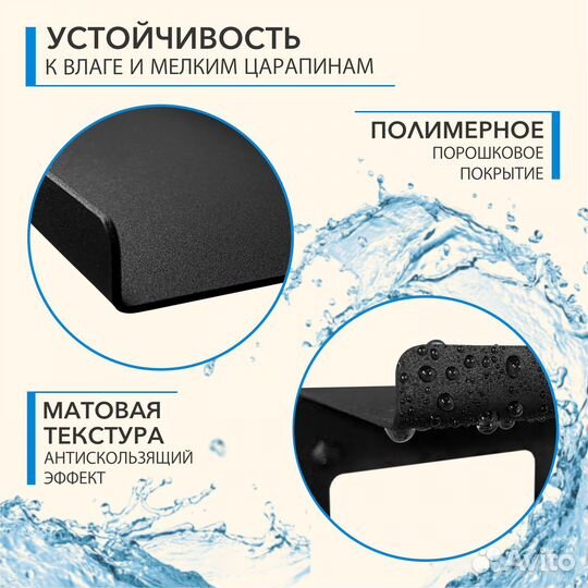 Полка на кухню с крючками для полотенец лофт 2 шт