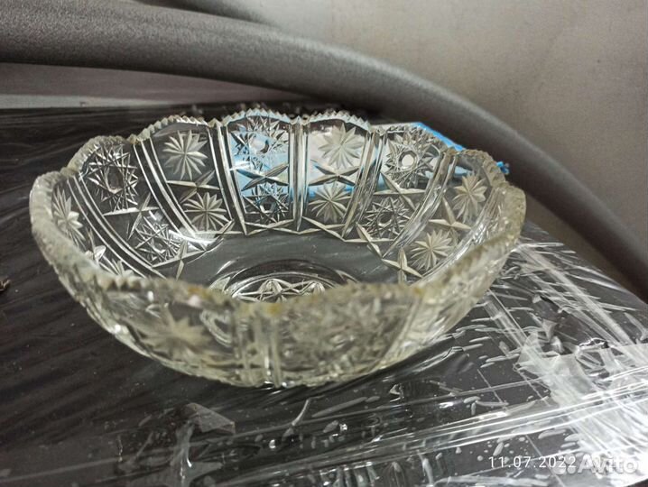 Ваза для фруктов хрусталь СССР