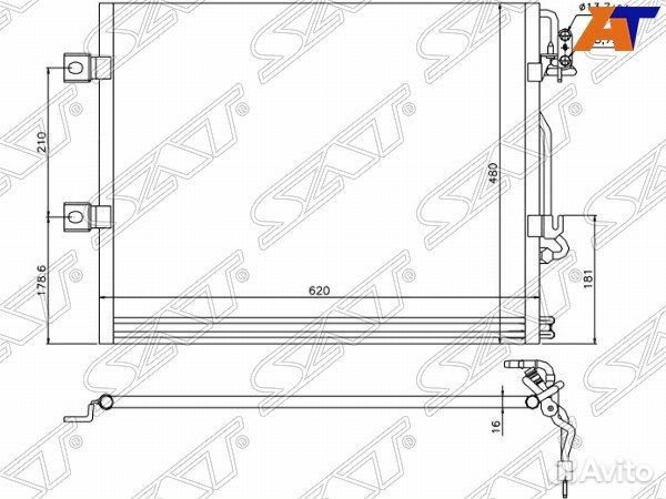 Радиатор кондиционера mercedes S-class W221/CL