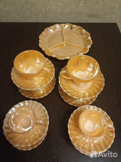 Сервиз золотой опал, жаропрочное стекло