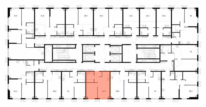 1-к. квартира, 32,8 м², 2/33 эт.