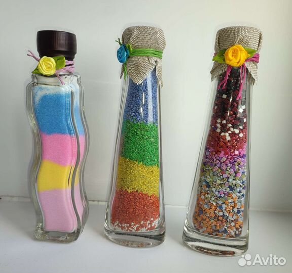 Бутылки для декора