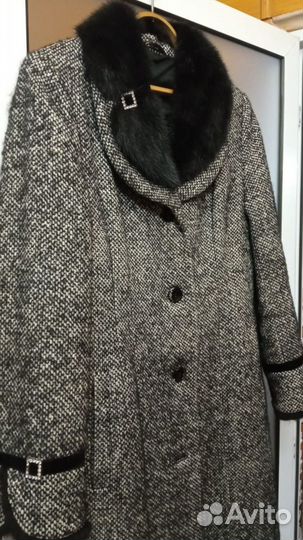 Пальто зимнее женское с мехом 48