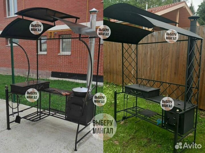 Мангал с крышей