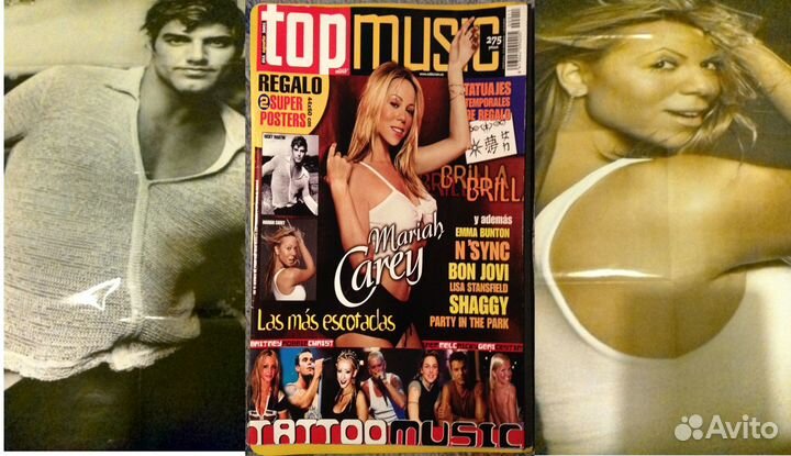 Постер Рики Мартин+Мэрая Кери+журнал Topmusic-2001