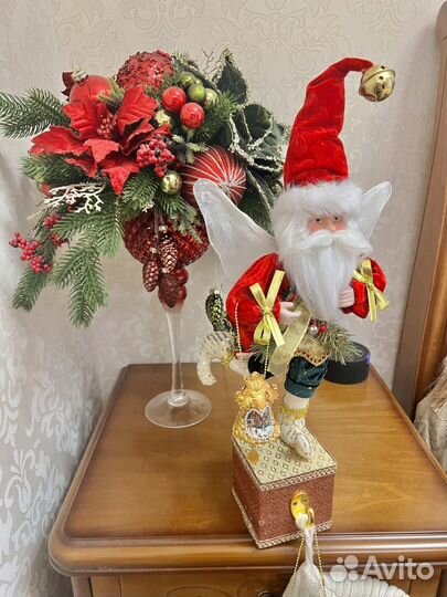 Санта Клаус эльф фея кукла с подарочным носком