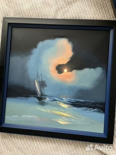 Картина маслом на холсте море