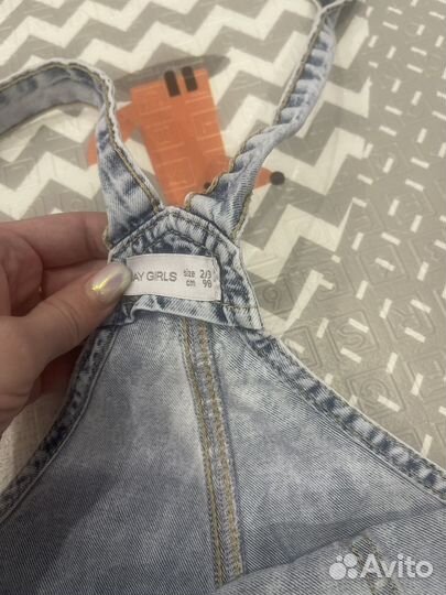 Комбинезон джинсовый 98