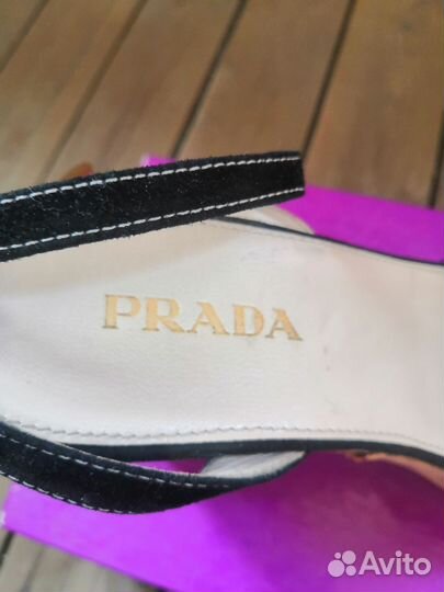 Босоножки женские Prada 38 размер черные