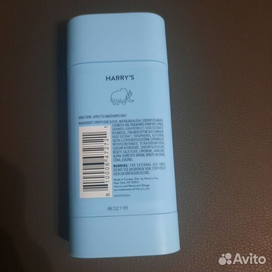 Дезодорант Harry’s без алюминия (из США)