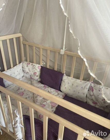 Комплект детского постельного белья, бортики