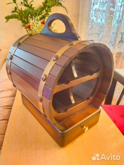 Подставка для вина декоративная, бочонок