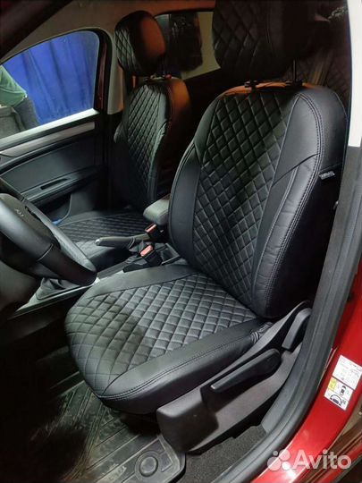 Чехлы из экокожи Ромб на Renault Arkana Аркана