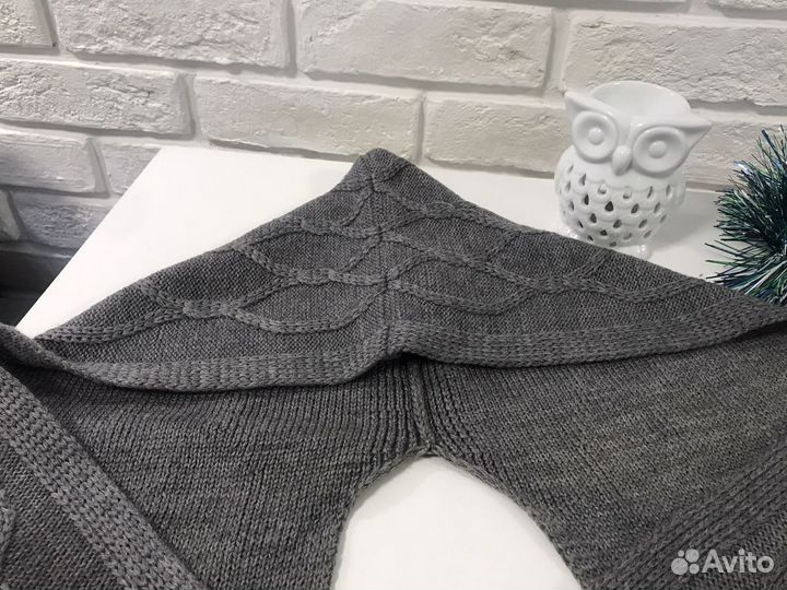 Шарф капюшон вязаный