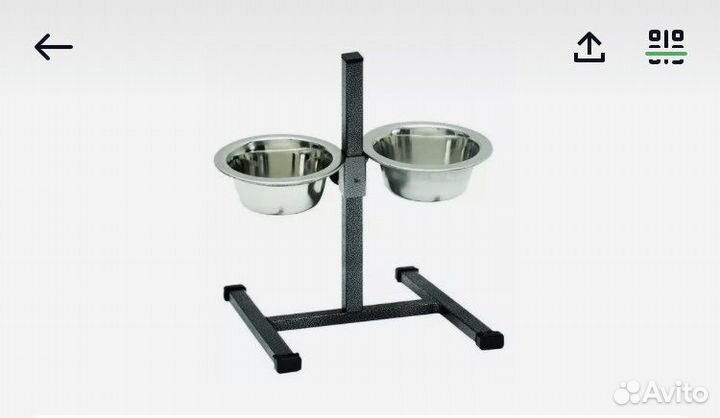Регулируемая кормушка-подставка для собак
