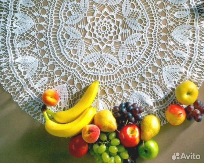 Салфетка вязаная декоративная 54см