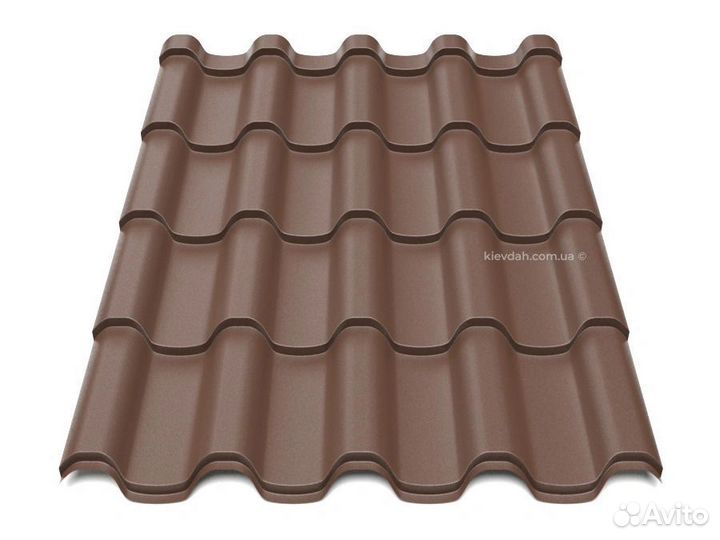 Металлочерепица. Надежная крыша, доставка Ral8358