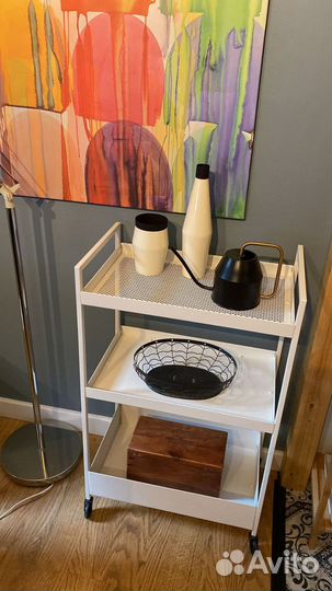 Тележка ниссафорс белый икеа