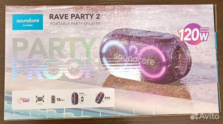 Блютуз колонка Soundcore Rave Party 2 (A3399)