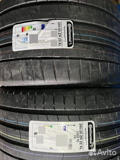 Continental ContiSportContact 7 295/30 R22 и 335/25 R22