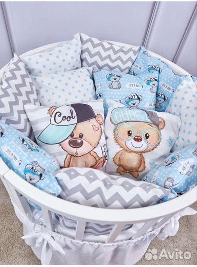 Комплект бортиков с одеялом для кроватки