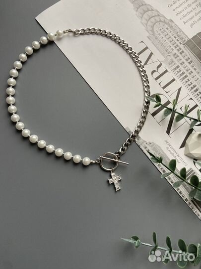 Чокер с жемчугом