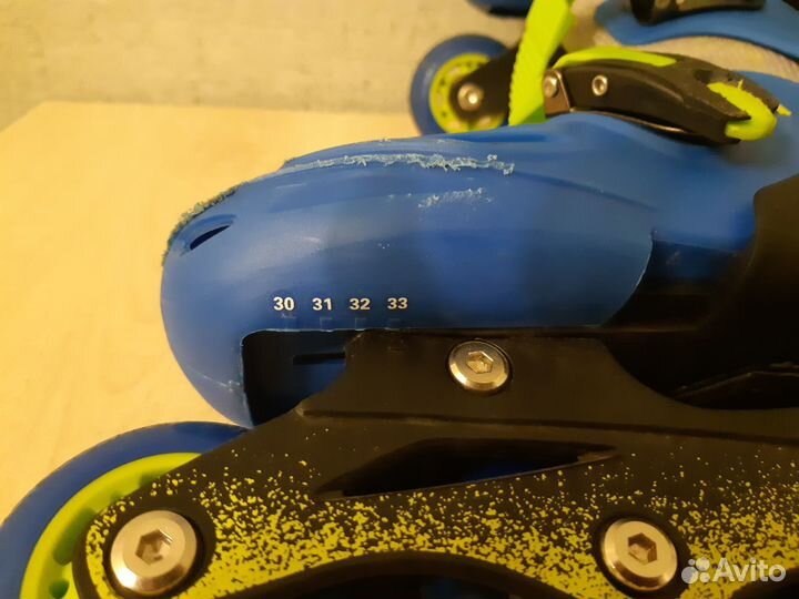 Ролики детские раздвижные, р.30-33 + шлем, защита