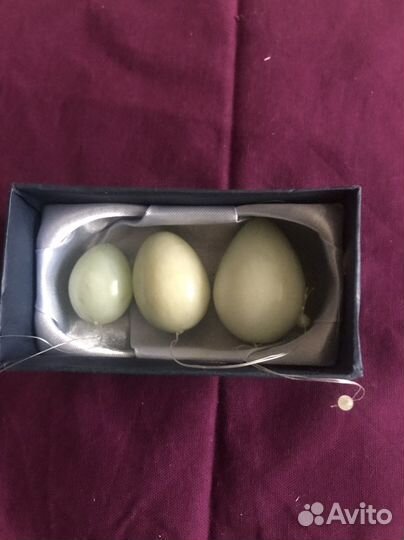 Нефритовые яйца (набор из 3 шт)