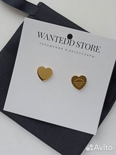 Маленькие серьги сердечки