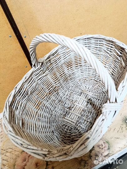 Корзина плетеная большая бу
