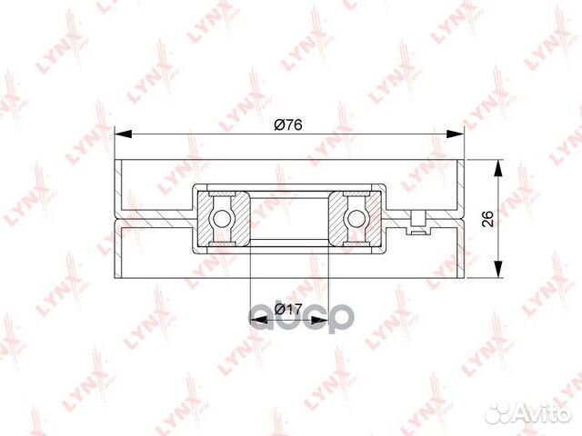 Ролик натяжной приводного ремня PB5303 lynxauto
