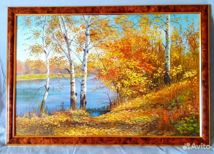 Картина маслом. Золото осени.масло,холст 60х40