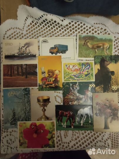 Карманные календарики СССР 46 шт