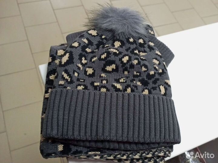 Комплект шапка шарф перчатки