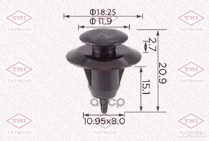 Клипса/пистон TJB1369 tatsumi