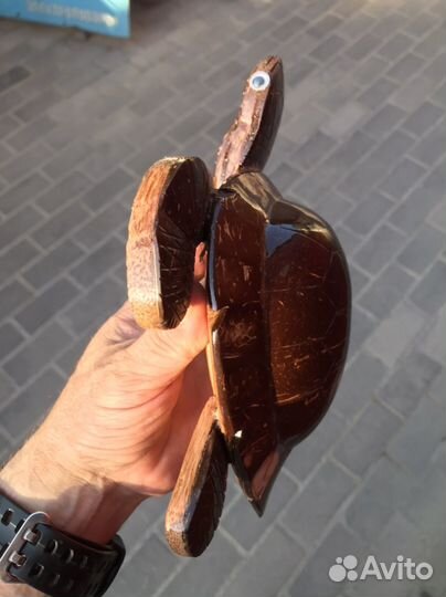 Деревянная декоративная черепаха