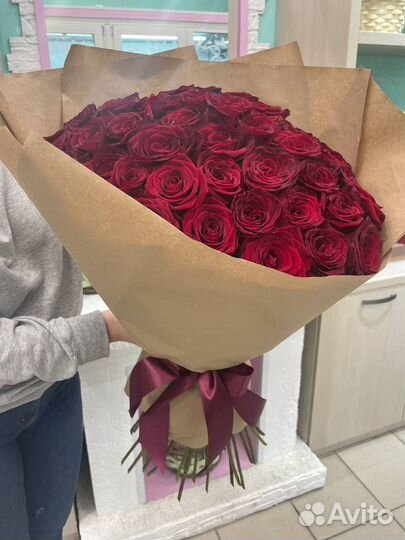 Букет свежих роз 31 шт